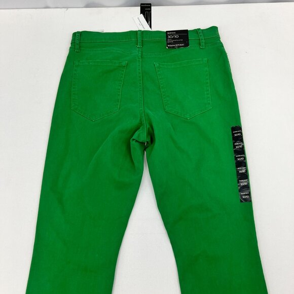Banana Republic Skinny Mid Rise Jeans Green Women’s Size 10/30 New - Picture 5 of 9